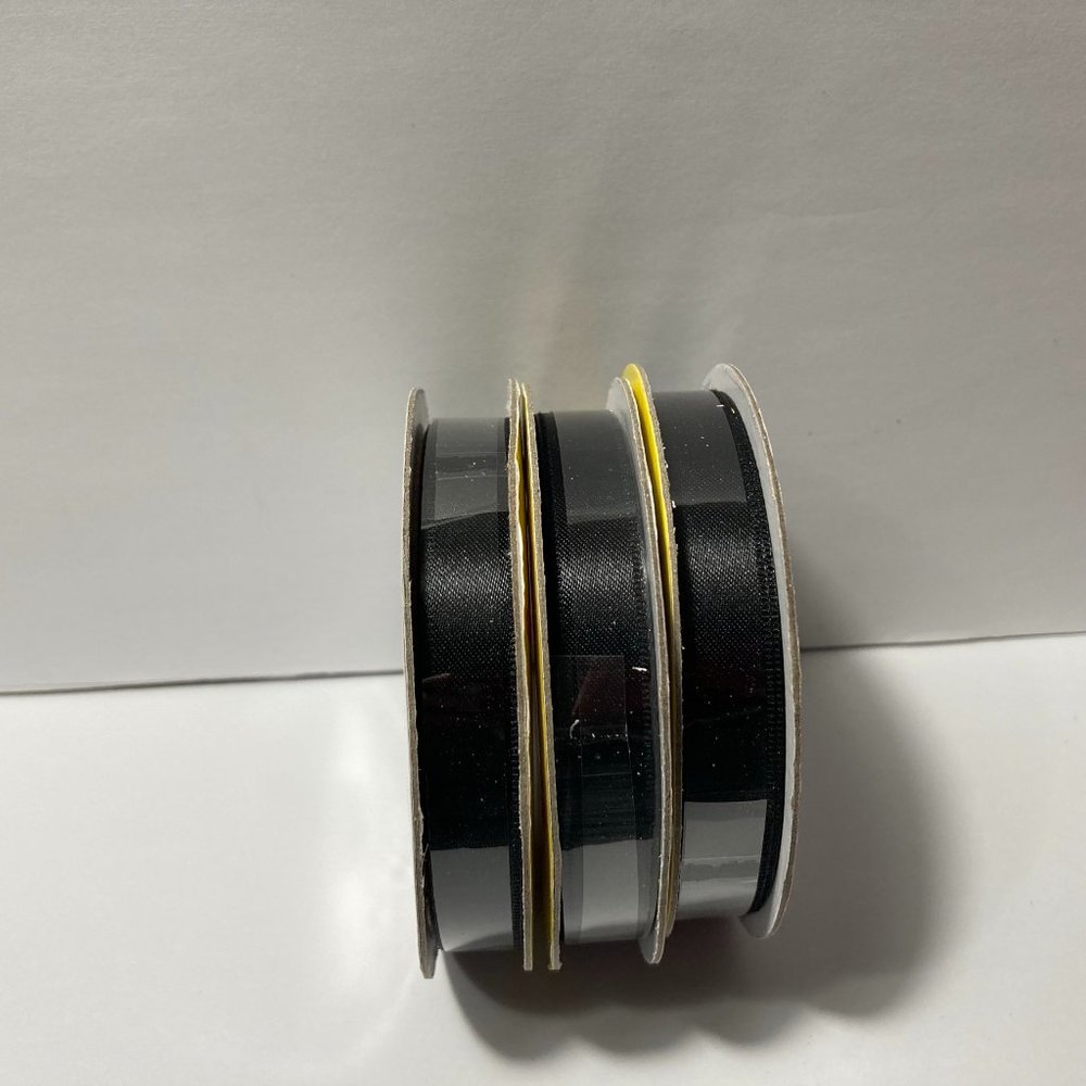 3 Coin Edge Ribbon Solid Black